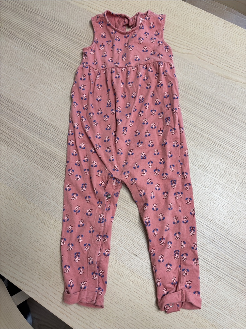 Carters sleeveless floral romper